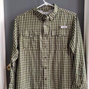 Habit Men's XL Fishing Shirt Long Sleeve Button Up Vented Solar Factor 40+